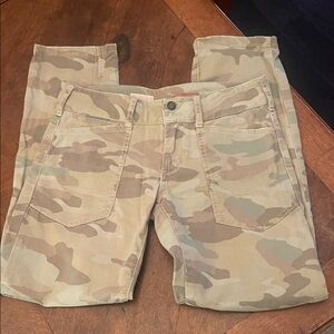 Pilcro Camouflage Boyfriend Jeans - Beige and Olive